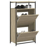 VidaXL skoskab 60x34x112 cm konstrueret træ sonoma eg-farvet