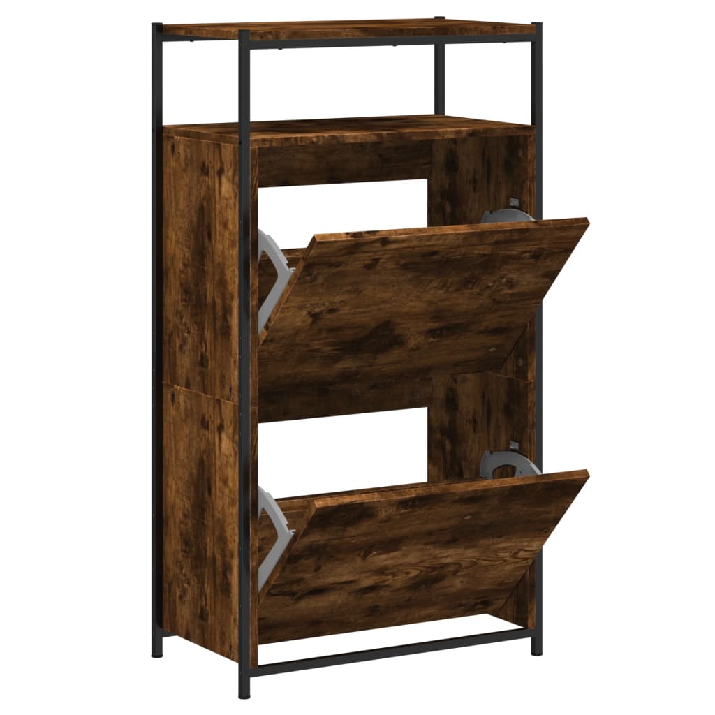 Vidaxx skoskab 60x34x112 cm forarbejdet træ, røget eg