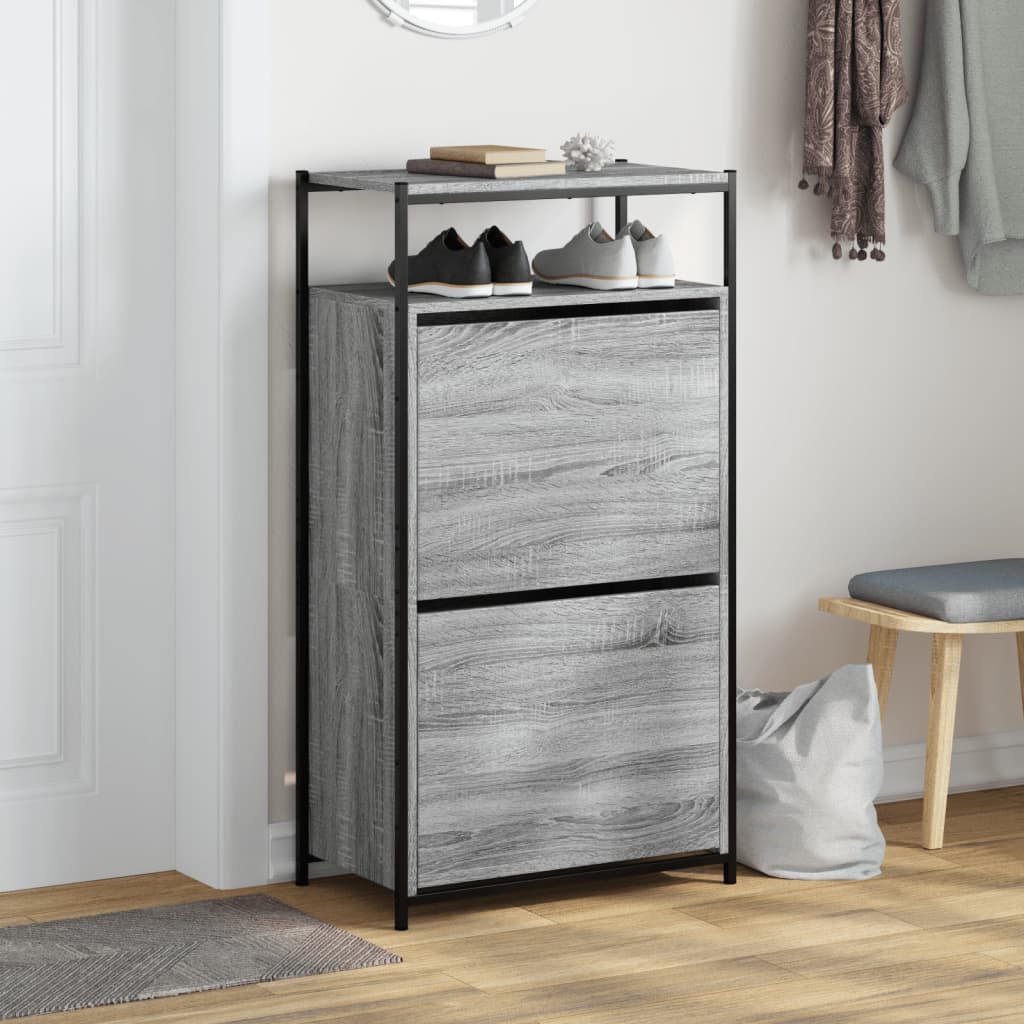 Vidaxx skoskab 60x34x112 cm konstrueret træ grå sonoma eg farve
