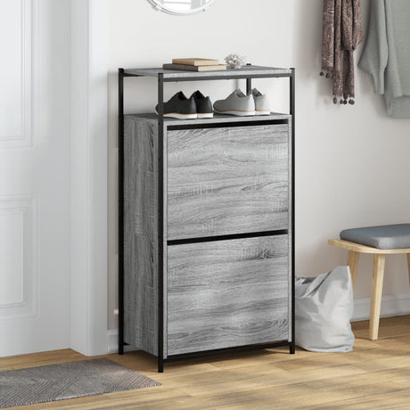 Vidaxx skoskab 60x34x112 cm konstrueret træ grå sonoma eg farve