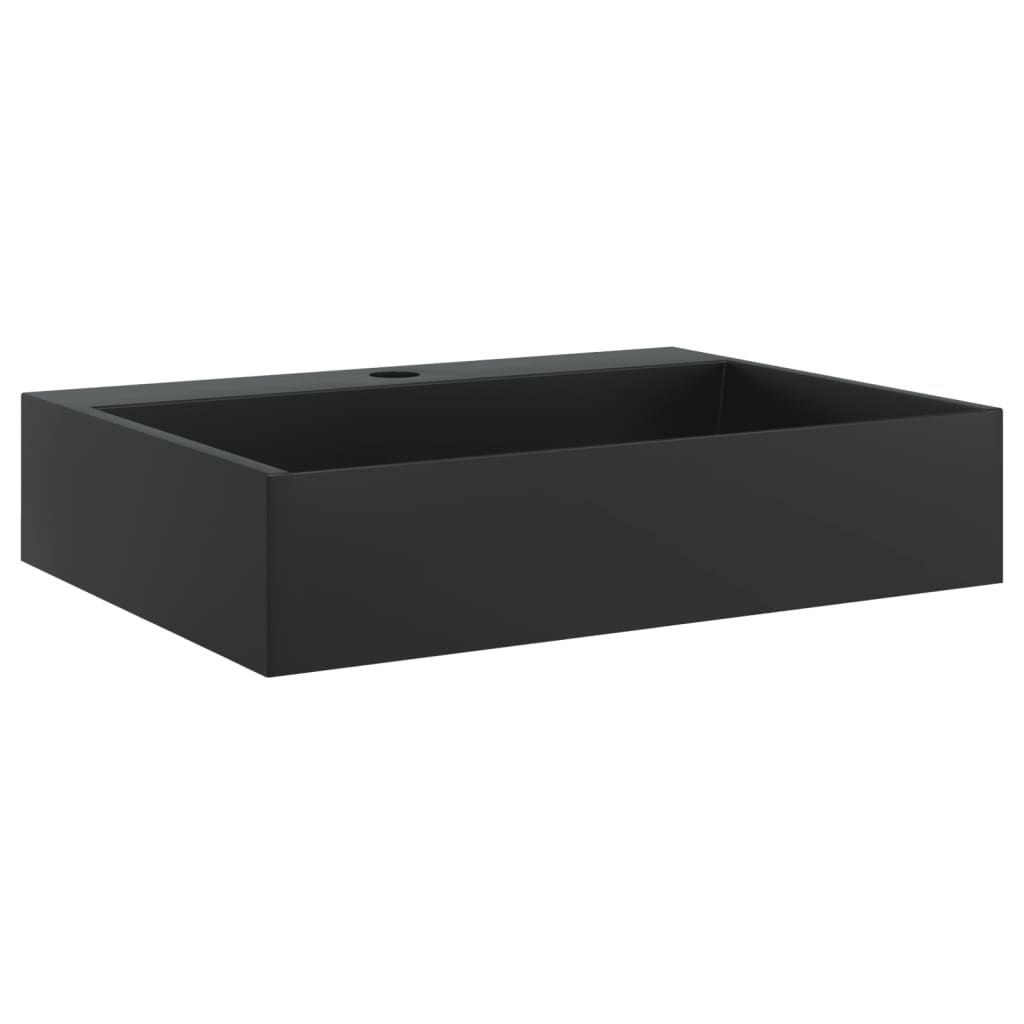 Vidaxx håndvask 50x38x11 cm støbt mineralmarmor matsort