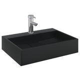 Vidaxx håndvask 50x38x11 cm støbt mineralmarmor matsort