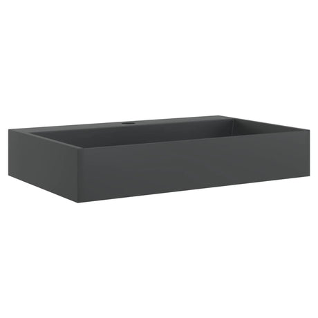Vidaxx håndvask 60x38x11 cm støbt mineralmarmor matsort