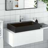 Vidaxx håndvask 60x38x11 cm støbt mineralmarmor matsort