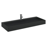 Vidaxx håndvask 120x46x11 cm støbt mineralmarmor matsort