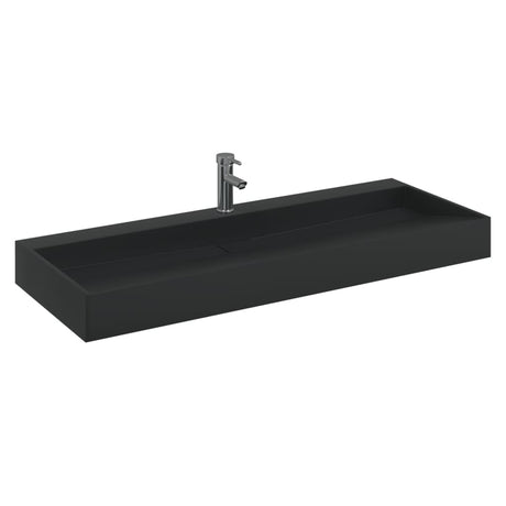 Vidaxx håndvask 120x46x11 cm støbt mineralmarmor matsort
