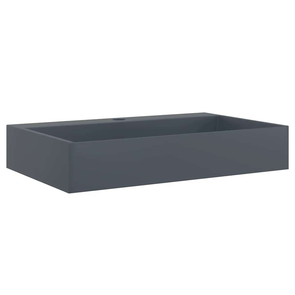 Vidaxx håndvask 60x38x11 cm mineralsk støbt marmor støbt antracit