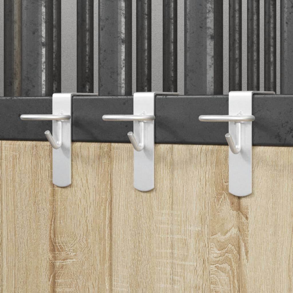 Vidaxl spandkroge 3 stk transportable galvaniseret stål sølvfarvet