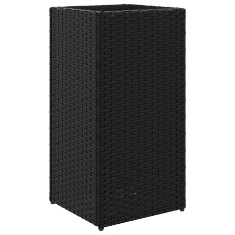 Vidaxx plantekasse 30x30x60 cm polyrattan sort