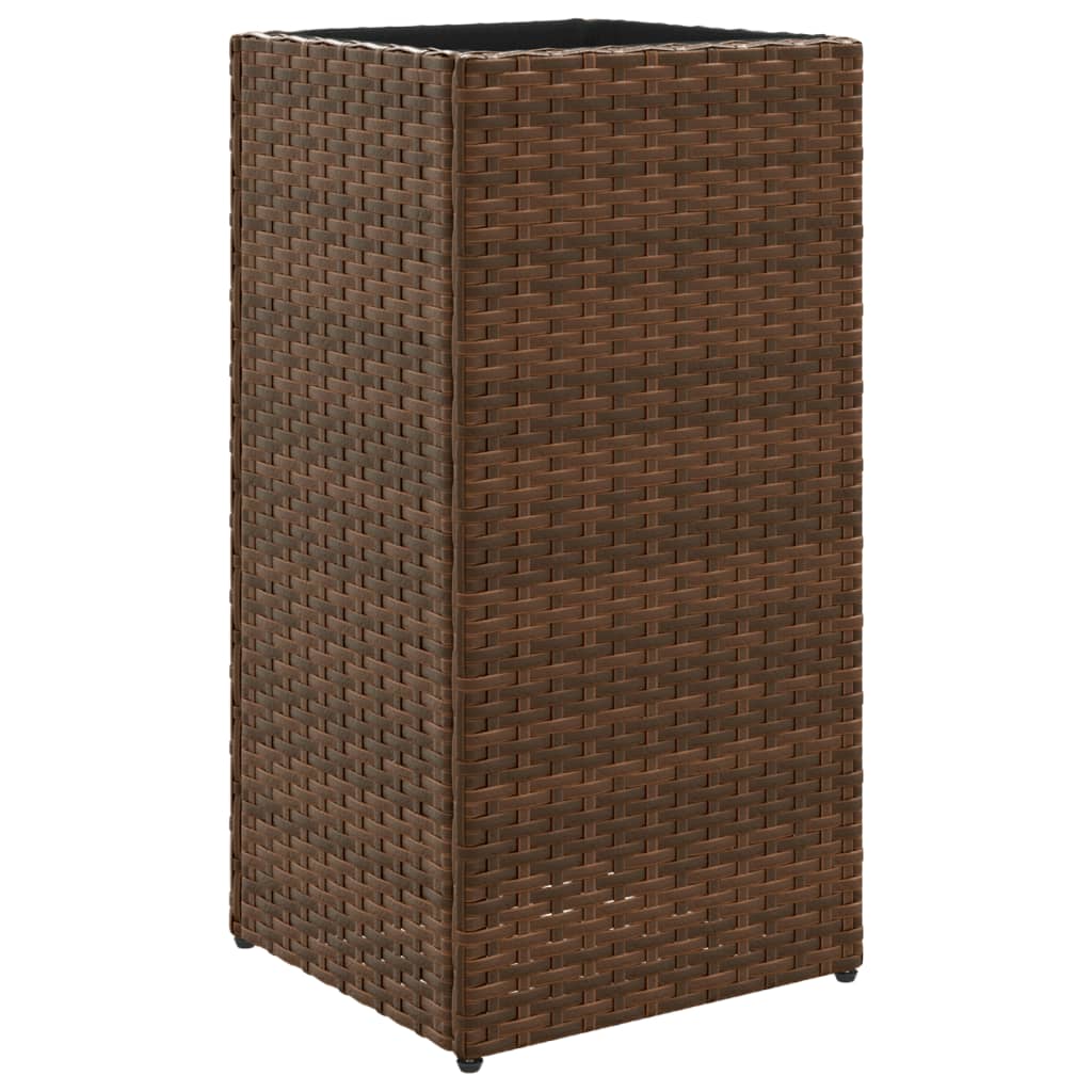 Vidaxx plantekasse 30x30x60 cm polyrattan brun