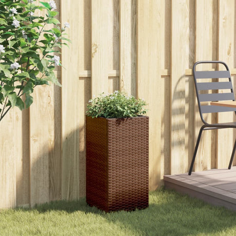 Vidaxx plantekasse 30x30x60 cm polyrattan brun