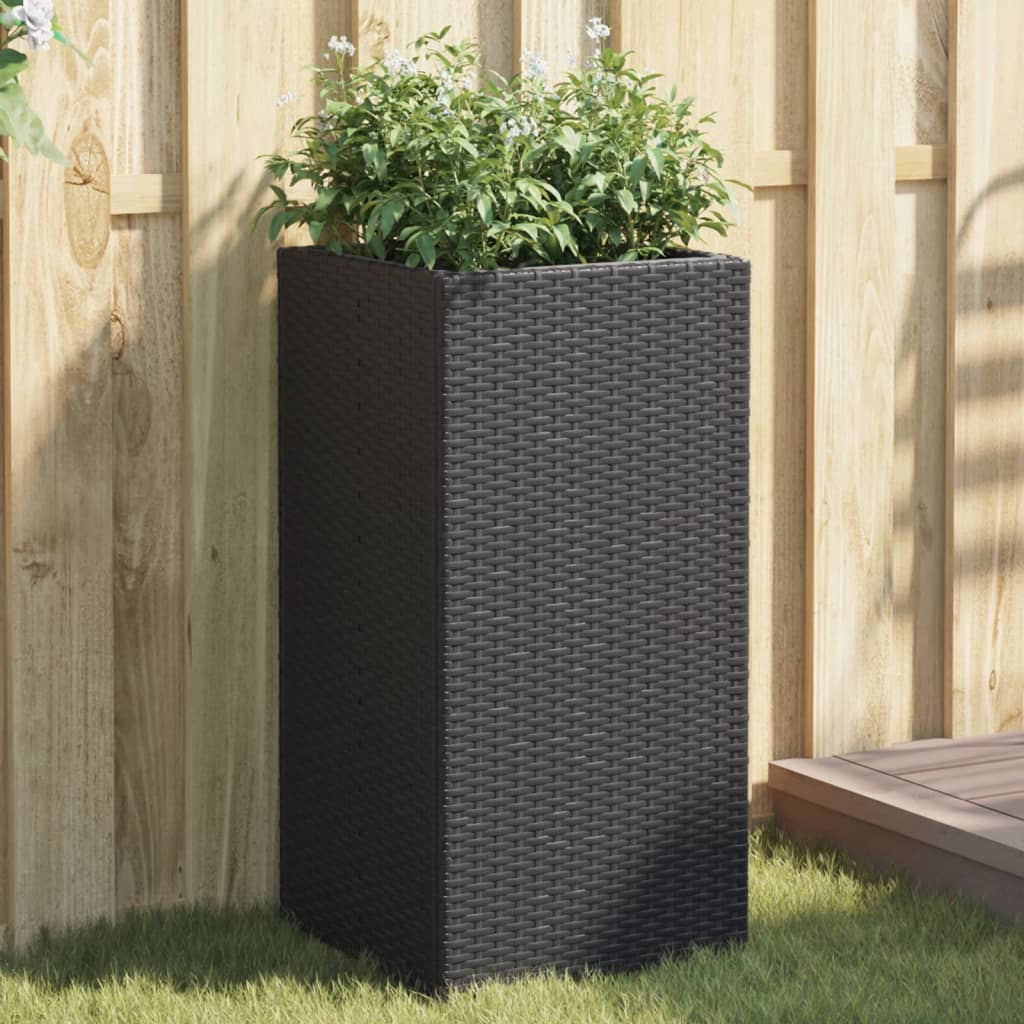 Vidaxx plantekasse 40x40x80 cm polyrattan sort