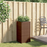 Vidaxx plantekasse 40x40x80 cm polyrattan brun