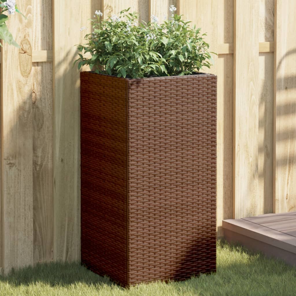 Vidaxx plantekasse 40x40x80 cm polyrattan brun