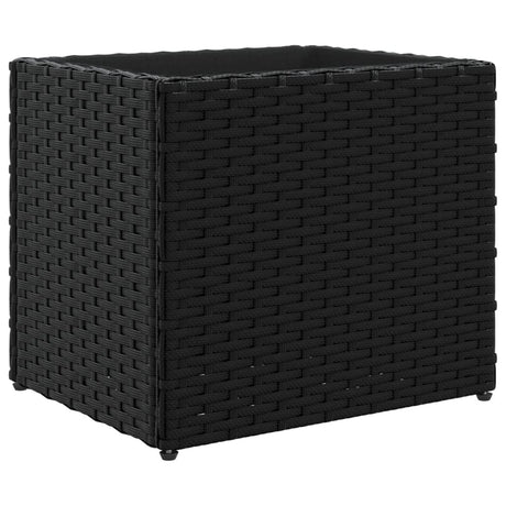 Vidaxx plantekasse 36x30x32 cm polyrattan sort
