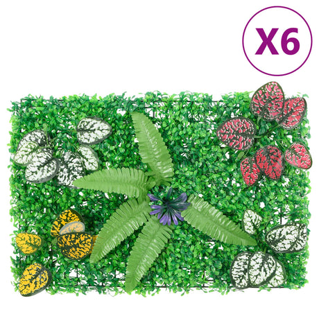 Vidaxxl hegn med kunstige planter 6 stk 40x60 cm grøn