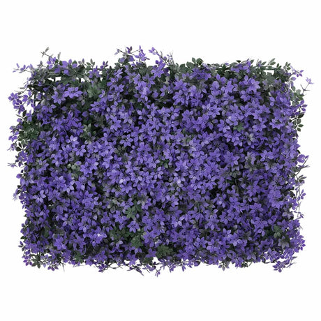 Vidaxxl hegn med kunstige blade 24 stk 40x60 cm lilla