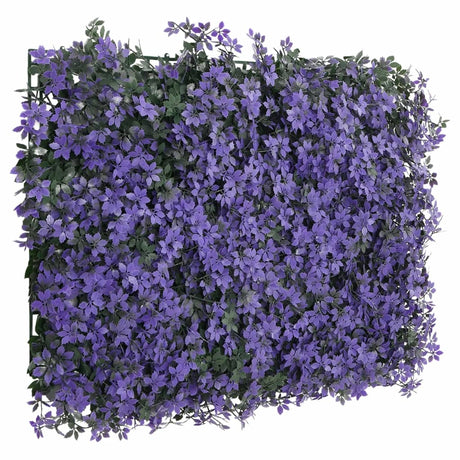 Vidaxxl hegn med kunstige blade 24 stk 40x60 cm lilla