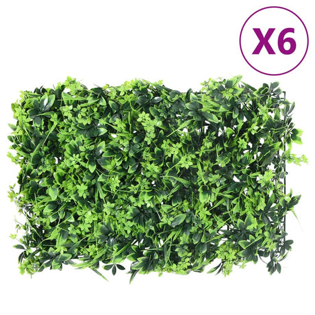 Vidaxxl hegn med kunstige blade 6 stk 40x60 cm grøn