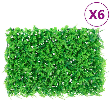 Vidaxxl hegn med kunstigt bregneblad 6 stk 40x60 cm grøn