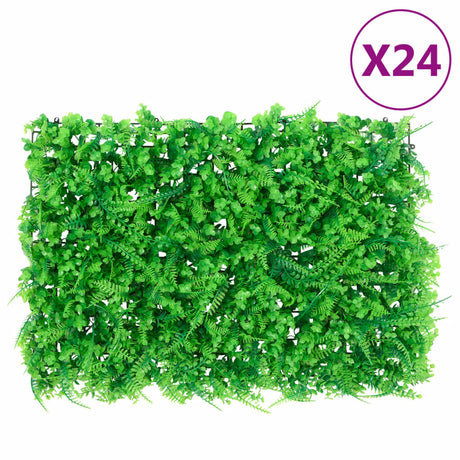 Vidaxxl hegn med kunstigt bregneblad 24 stk 40x60 cm grøn