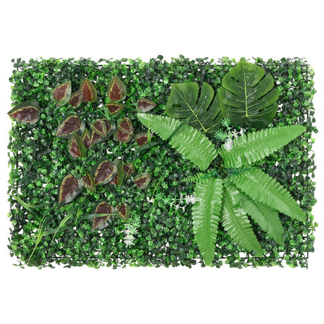 VidaXL hegn med kunstige planter 24 stk 40x60 cm grøn