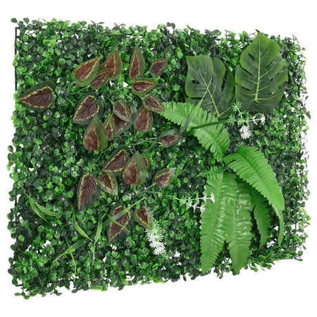 VidaXL hegn med kunstige planter 24 stk 40x60 cm grøn