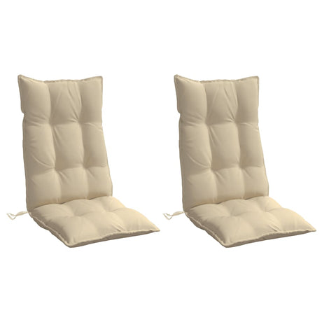 VidaXL stolehynder 2 stk højryg oxford stof beige