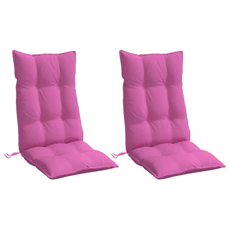 VidaXL stolehynder 2 stk højryg oxford stof pink