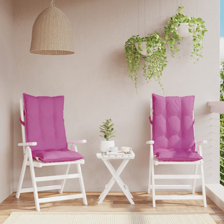 VidaXL stolehynder 2 stk højryg oxford stof pink