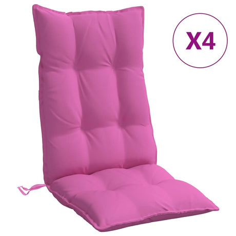 VidaXL stolehynder 4 stk højryg oxford stof pink