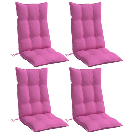 VidaXL stolehynder 4 stk højryg oxford stof pink