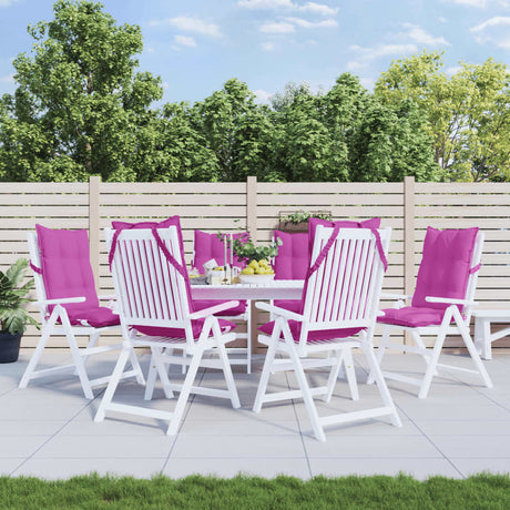 VidaXL stolehynder 6 stk højryg oxford stof pink