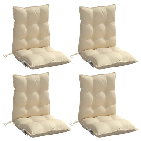VidaXL stolehynder 4 stk oxford stof med lav ryg beige
