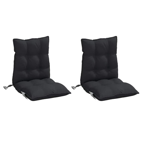 VidaXL stolehynder 2 stk lav ryg oxford stof sort