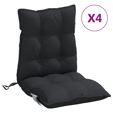 VidaXL stolehynder 4 stk lav ryg oxford stof sort