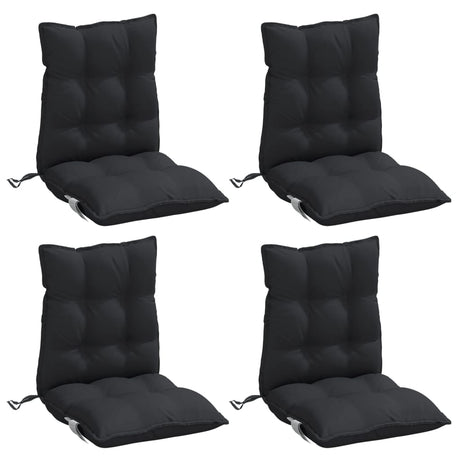 VidaXL stolehynder 4 stk lav ryg oxford stof sort
