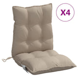 VidaXL stolehynder 4 stk lav ryg oxford stof taupe