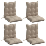 VidaXL stolehynder 4 stk lav ryg oxford stof taupe