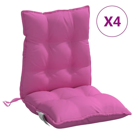 VidaXL stolehynder 4 stk lav ryg oxford stof pink