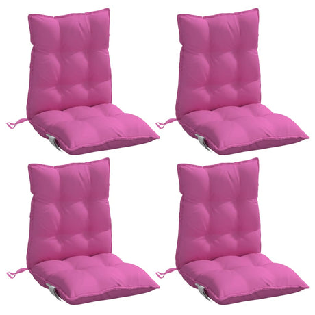 VidaXL stolehynder 4 stk lav ryg oxford stof pink