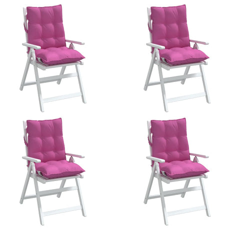 VidaXL stolehynder 4 stk lav ryg oxford stof pink