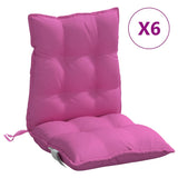 VidaXL stolehynder 6 stk lav ryg oxford stof pink