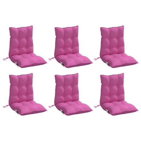 VidaXL stolehynder 6 stk lav ryg oxford stof pink