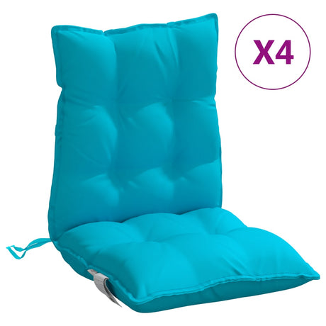VidaXL stolehynder 2 stk lav ryg oxford stof turkis