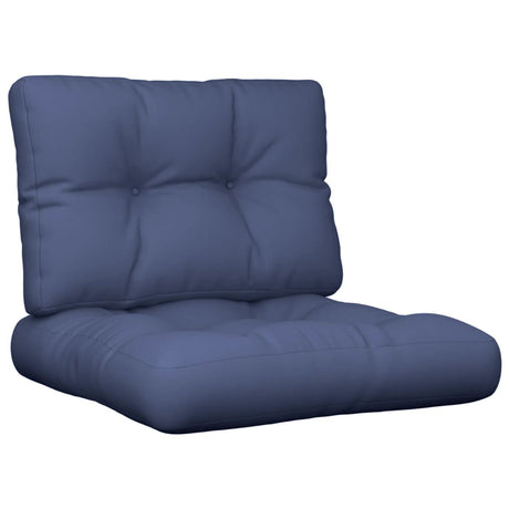 Vidaxx pallepudesæt 60x40x12 cm stof marineblå