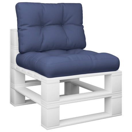 Vidaxx pallepudesæt 60x40x12 cm stof marineblå