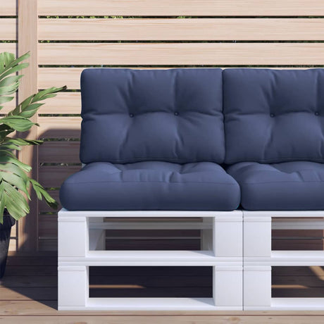 Vidaxx pallepudesæt 60x40x12 cm stof marineblå