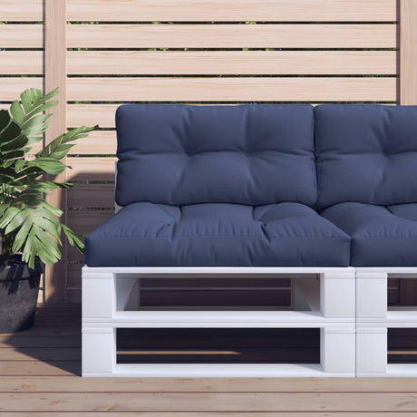 Vidaxx pallepudesæt 70x40x12 cm stof marineblå