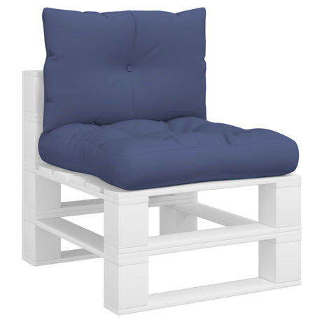 Vidaxx pallepudesæt 60x38x13 cm stof marineblå